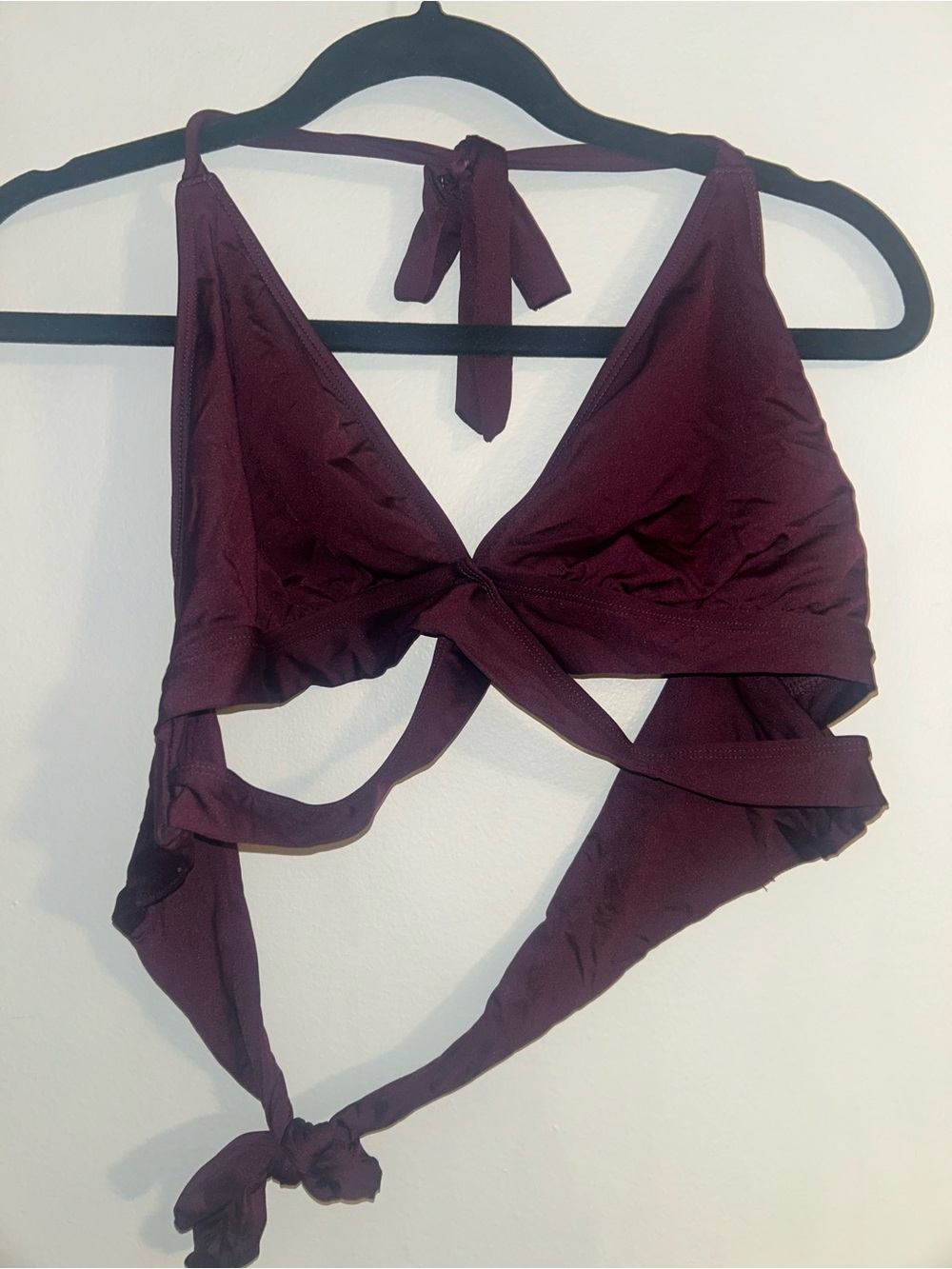 Women’s Tie-back Bikini Top - Burgundy